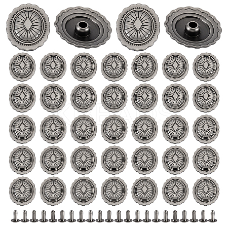40Sets Alloy Decorative Rivets DIY-GA0008-93-1