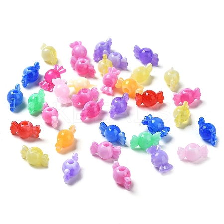 Two Tone Acrylic Beads OACR-Z003-02B-1