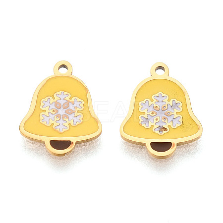 304 Stainless Steel Enamel Charms STAS-T065-58G-01-1
