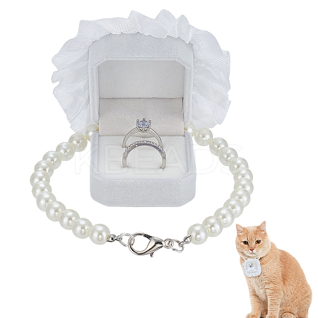 Polyester Pet Dog Wedding Ring Displays AJEW-WH0460-074P-01-1