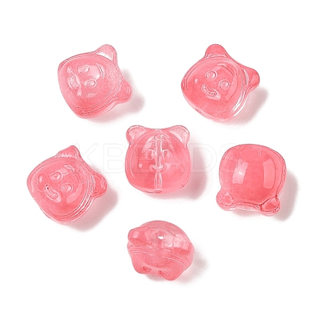 Transparent Spray Paint Glass Beads GLAA-Z011-01C-1