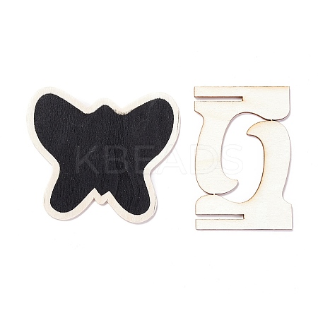 Butterfly Wooden Mini Chalkboard Signs LS-AJEW-M035-03-1