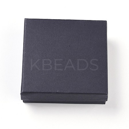 Kraft Cotton Filled Cardboard Paper Jewelry Set Boxes LS-CBOX-G015-05-1