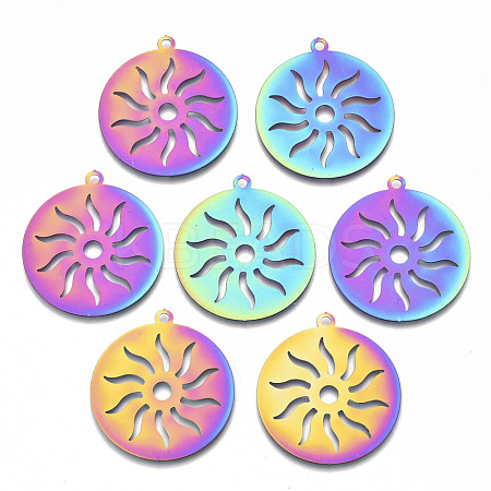 Ion Plating(IP) 201 Stainless Steel Pendants STAS-R114-013-1