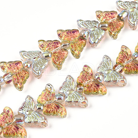 Electroplate Glass Beads Strands EGLA-N012-04L-1