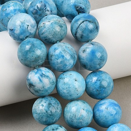 Natural Gemstone Hemimorphite Round Beads Strands G-L145-14mm-01-1