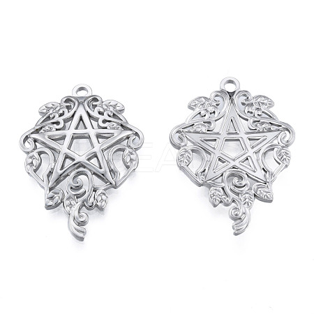 Non-Tarnish 201 Stainless Steel Pendants STAS-N098-170P-1