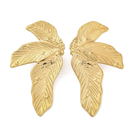 304 Stainless Steel Stud Earrings For Women EJEW-B110-01G-01-1