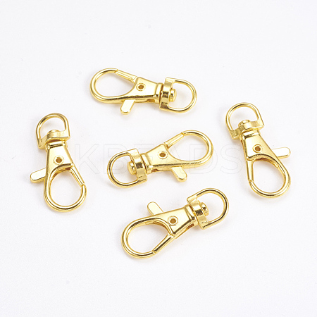 Zinc Alloy Swivel Lobster Claw Clasps X-PALLOY-WH0011-01G-1