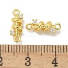 Rack Plating Brass Clear Cubic Zirconia Vortex Connector Charms KK-L224-069G-3