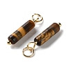 Natural Tiger Eye Pendants STAS-C120-01G-04-2