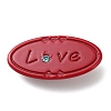 Oval with Word Love Resin Alligator Hair Clips PHAR-D015-01D-1