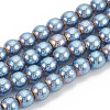 Electroplate Non-magnetic Synthetic Hematite Beads Strands G-N0318-16-A-2