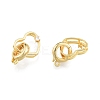 Brass Pave Clear Cubic Zirconia Fold Over Clasps KK-A165-02G-1