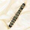 Natural Malachite Finger Rings RJEW-K290-01G-1