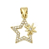 Brass Micro Pave Cubic Zirconia Pendants KK-I360-077G-1