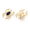 304 Stainless Steel and Rhinestone Pendants STAS-T071-05A-G-2