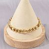 304 Stainless Steel Figaro Chain Bracelets for Women Men BJEW-Z143-20G-2