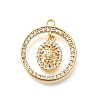 Brass Micro Pave Cubic Zirconia Pendants KK-G519-05G-04-1