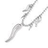 Rack Plating Brass Italian Horn Cornicello Bib Necklacess NJEW-P317-06P-1