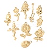 10Pcs 304 Stainless Steel Pendants STAS-P432-09G-1