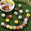 DIY Sports Natural Wood & Jute Cord Pendant Decoration Making Kits WOOD-YW0010-55-6