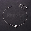 SHEGRACE Cute Design Rhodium Plated 925 Sterling Silver Anklet JA34A-3