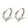 Brass Pave Clear Cubic Zirconia Hoop Earrings EJEW-L211-001P-1