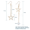 Glass Pearl Dangle Earrings X-EJEW-JE03960-2