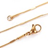 304 Stainless Steel Snake Chain Necklaces X-NJEW-F265-B-G-2