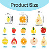 30Pcs 10 Styles Opaque Resin Pendants RESI-TA0005-60-4