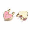 Alloy Enamel Charms X-ENAM-T012-02Y-RS-3