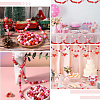 Valentine's Day Spray Painted Natural Wood Beads WOOD-SP0001-26-6