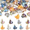 45Pcs 9 Colors Glass Charms PALLOY-YW00136-1