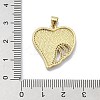 Brass Micro Pave Clear Cubic Zirconia Pendants KK-A221-19C-G-3