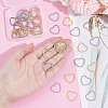 40Pcs 2 Colors 201 Stainless Steel Linking Rings STAS-UN0062-08-4