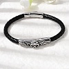 Braided Microfiber Leather Cord Bracelets BJEW-A092-01C-AS-2