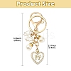 Heart & Bowknot Alloy Enamel Pendant Keychain KEYC-YW00133-01-3
