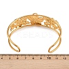 Flower 304 Stainless Steel Cuff Bangles for Women LS-BJEW-A049-02G-5