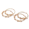 Brass Wire Wrapped Natural Pearl Cuff Bangles for Women BJEW-D453-01G-4