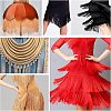 Polyester Latin Fringe Lace OCOR-WH0066-09A-7
