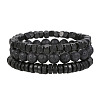 Volcano Stone Black Matte Black Gallstone Wood Beads Bracelet Set Combination Hip Hop Elastic Bracelet Bracelet Bracelet WQ1083-9-1