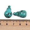 Dyed Synthetic Turquoise 3 Hole Guru Beads G-C198-01A-07-3