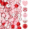 200Pcs 5 Styles Natural Wooden Beads WOOD-PA0001-37-7