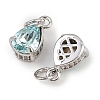 Brass Pave Cubic Zirconia Pendants KK-L240-05P-05-2