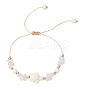 2Pcs Turtle and Starfish Synthetic Turquoise Beads Braided Bead Bracelets for Women BJEW-JB12064-01-3