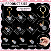 10Pcs Glass Bottle Keychins KEYC-NB00034-2