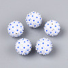 Handmade Polymer Clay Rhinestone with Resin Daisy Flower CLAY-T022-02C-1