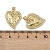 Brass Micro Pave Cubic Zirconia Pendants KK-I358-068G-04-3
