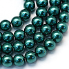 Baking Paint Pearlized Glass Pearl Round Bead Strands HY-Q003-10mm-79-1
